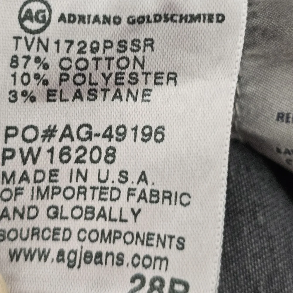 Ag Adriano Goldschmied The Mila Super High Rise Skinny‎ Ankle Black Jeans 28 NWT